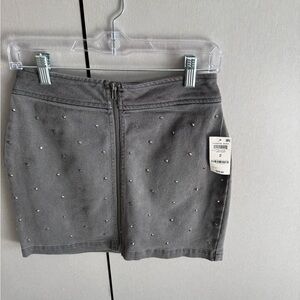 Bar III Charcoal Studded Mini Skirt